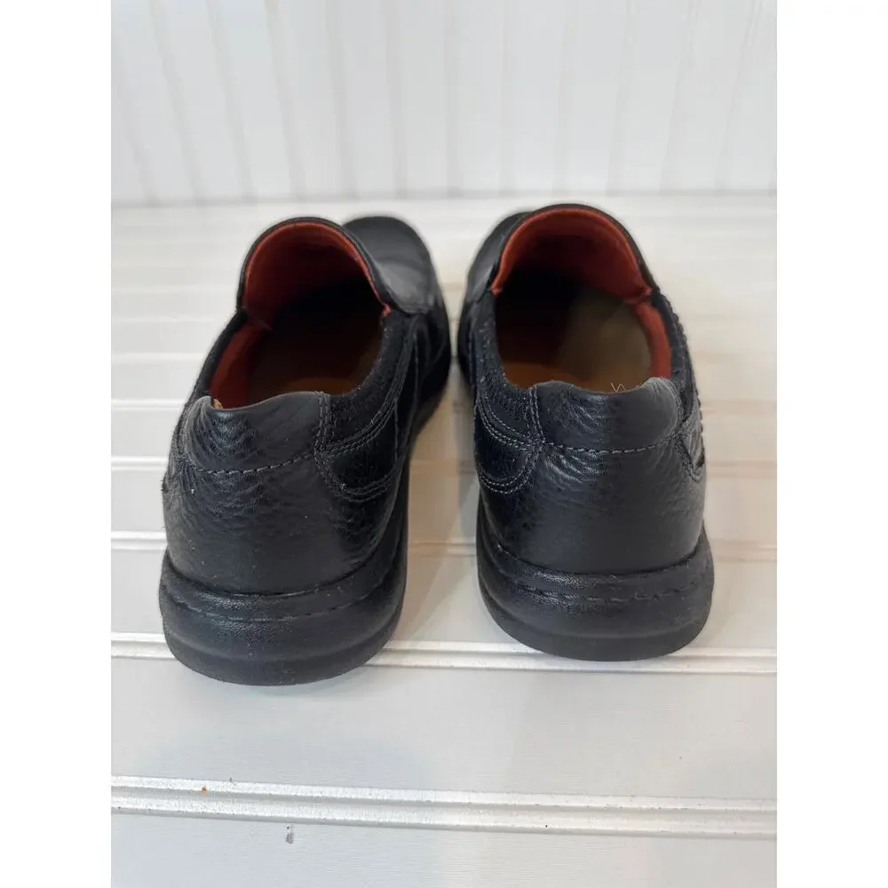 Clarks S Niland Energy Black Tumbled Leather Loafer Shoes Mens Size 9.5